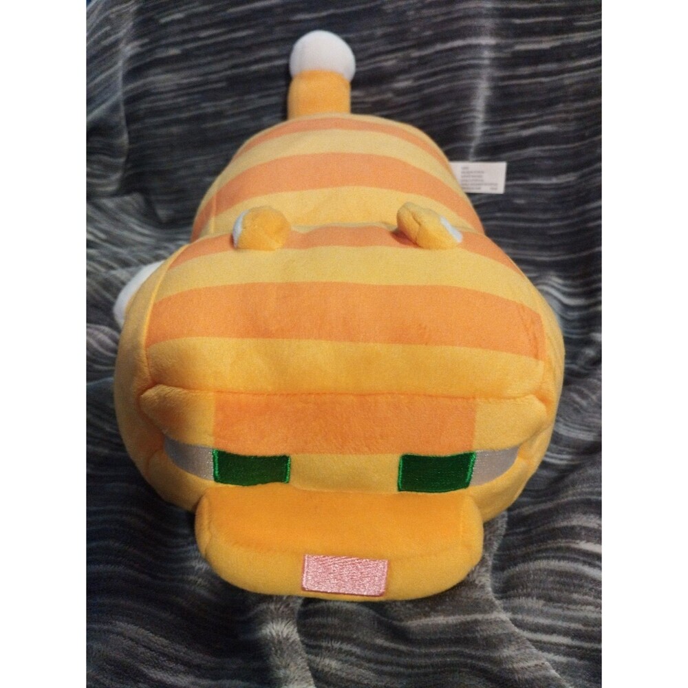 Mattel Minecraft Orange Tabby Cat Squishy 12" Plush Mojang Toy